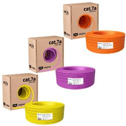 CAT.7A KUPFER Netzwerkkabel Verlegekabel Daten Installation Internet Kabel Cabel$max.1200Mhz$Innenleir:Ø 0,574mm$Brandklasse:Cca$/FTP$