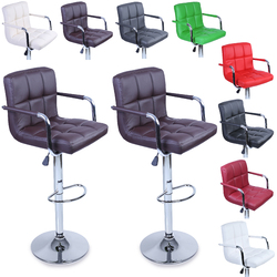 2er Set Barhocker Barstuhl Tresenhocker Küchenhocker Loungesessel Esszimmerstuhl✔️8 Farben ✔️Armlehne ✔️höhenverstellbar ✔️360° drehbar
