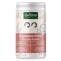 AniForte Hagebuttenpulver für Hunde, Katzen - Immunsystem, Gelenke, Vitamin C