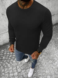 Sweatshirt Langarmshirt Rundhals Pullover Classic Unifarben Basic Herren OZONEE