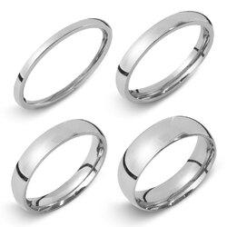 Ring aus Edelstahl Partner-Ringe rosé gold silber schwarz rotgold Damen Herren 