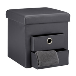 Faltbarer sitzhocker Stauraumhocker Kunstledersitzhocker Design Sitzbank