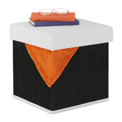Sitzhocker Sitzwürfel faltbar Fußhocker Polsterhocker Falthocker Stauraum Hocker