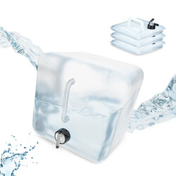 Faltbarer Wasserkanister mit Hahn Wasserbehälter Wassertank Faltkanister 4er Set
