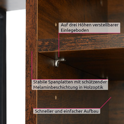 TV-Regal Lowboard TV-Schrank Fernsehtisch TV-Tisch Holz Metall Industrie Design