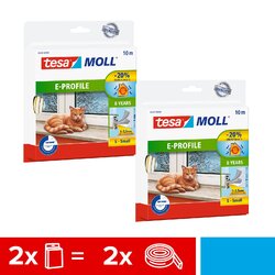 tesamoll Fensterdichtung selbstklebend - E-Profil: 9mm x 4 mm