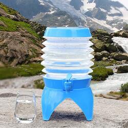 Zusammenklappbarer Wasserbehälter Camping mit Wasserhahn für Rucksackreisen,