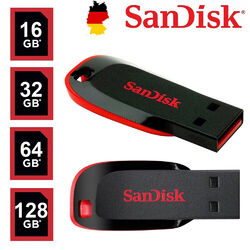 SanDisk Cruzer Blade USB Stick Flash Drive 16GB 32GB 64GB 128GB Speicher Stick