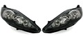 Für Ford Fiesta MK7 2008-2012 Scheinwerfer Schwarz LINKS + RECHTS Sport Version