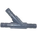 PVC T-Stück 45 Grad, PVC-U Klebefitting Klebemuffe, T-Stück Schlauchtülle