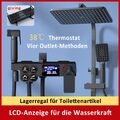 Thermostat Regendusche Duschsystem Duschset mit Handbrauset Duscharmatur Schwarz