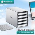 Yottamaster 4 5 Bay Typ-C Typ-B Festplattengehäuse Ghäuse für 2,5" 3,5" SATA HDD