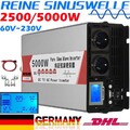 2500W 5000W 60V auf 230V Reiner Sinus Spannungswandler Wechselrichter Inverter
