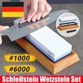 1000/6000 Schleifstein Set Wetzstein Abziehstein Messerschärfer Doppelseitig