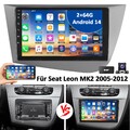 DAB+ Android 14 Autoradio  KAM Für Seat Leon MK2 1P1 2005-2012 Carplay 2+64G RDS