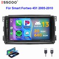 2+64GB Android 13 Autoradio Für Smart Fortwo 451 2005-2010 GPS CarPlay USB WIFI