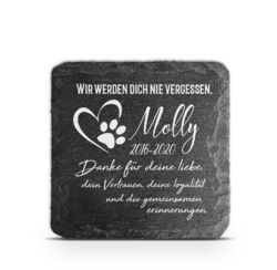 Tiergrabstein Grabstein Gedenktafel Schiefer Stein Gedenkplatte Katze Hund 2024