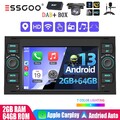 DAB+ Android 14 Autoradio 2+64G Für Ford Focus Transit MK7 GPS Carplay RDS +Kam