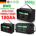 12V 100Ah 120Ah LiFePO4 Lithium Batterie Akku BMS Solarbatterie Solaranlage Boot