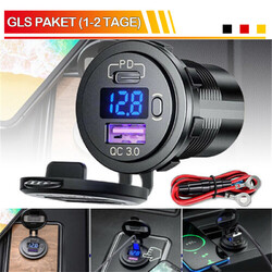 Dual USB&PD QC3.0 Roller Motorrad Auto Schnell KFZ Ladegerät Steckdose Buchse