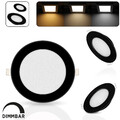 LED Panel Einbaustrahler Deckenleuchte Einbau Leuchte rund Ultraslim Schwarz