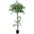 Ficus Benjamin Kunstpflanze Kunstbaum Künstliche Pflanze 160cm Decovego