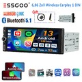 1 DIN Autoradio Android 13 Apple Carplay 2+32G GPS Navi RDS Bluetooth SWC WIFI