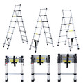 Teleskopleiter 1.4+1.7m/1.7+2m/2+2.3m A-Frame Klappleiter Stehleiter Aluleiter