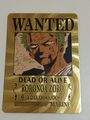 Carte One Piece Wanted Roronoa Zoro Gold Card