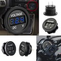 12V/24V DC Voltmeter LED Digitalanzeige Einbau Wasserdicht Auto Motorrad KFZ
