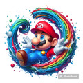 Super Mario Panel verschiedene Motive Sweat Stoff