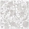 50 Servietten "ROYAL Collection" 1/4-Falz 40 cm x 40 cm grau "Paisley"