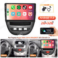 für CITROEN C1 Peugeot 107 TOYOTA Aygo Android 13 Autoradio GPS NAV CarPlay +Kam