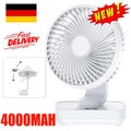 USB Tischventilator Computer Ventilator Lüfter Mini Fan Desktop Leise 4000mAh