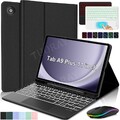 Hülle mit Beleuchtet Tastatur Maus für Samsung Galaxy Tab A9+ A8 S9 S10 FE S8 S7