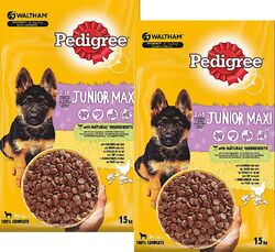 (EUR 3,00/kg) Pedigree® Junior Maxi mit Huhn + Reis: 2 x 15 kg = 30 kg