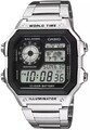 Casio Uhr AE-1200WHD-1AVEF Digital Uhr Edelstahl-Armband