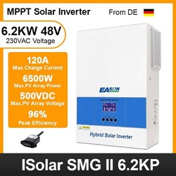 Easun Solar Wechselrichter Inverter 48V 6.2KW Off-Grid Paraller MPPT 120A 60-500