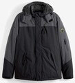 Hybrid-Winter-Funktionsjacke mit Kapuze Gr. 46 Schwarz Herren Jacke Mantel Neu*