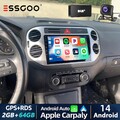 9" DAB+ CarPlay Android Autoradio Für VW Tiguan 5N 2011-2015 GPS Navi BT FM RDS