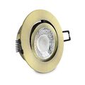LED Einbaustrahler 230V flach Decken Einbauspots Einbauleuchte altmessing Set