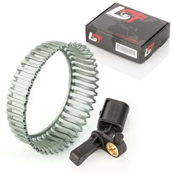 ABS-Sensor und ABS-Ring Set Hinterachse links 43 Zähne für SEAT CORDOBA 6L