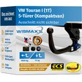 ANHÄNGERKUPPLUNG vert. abnehmbar für VW Touran I 1T 03-15 +7pol E-Satz ABE