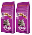 2x14 kg Doppelpack WHISKAS Adult Rindfleisch und Karotte Trockenfutter für Katze