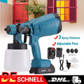 Akku Farbsprühsystem Elektrische Farbspritzpistole Sprühpistole mit 2 Akkus