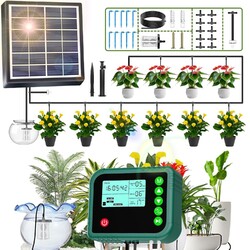 Solar Bewässerungssystem Pflanzenbewässerung Automatisch 15m Schlauch DHL