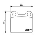 1x Bremsbelagsatz, Scheibenbremse BREMBO P 06 001 passend für ALFA ROMEO AUDI