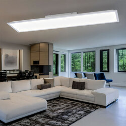 LED Decken Aufbau Panel FERNBEDIENUNG Tageslicht Wohn Ess Zimmer Lampe dimmbar