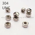 304 Edelstahl Selbstsichernde Muttern Sechskant Stoppmuttern 4# 6# 8# 1/4 1/2