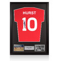 Gerahmtes signiertes T-Shirt Sir Geoff Hurst - Nummer 10 Autogramm
